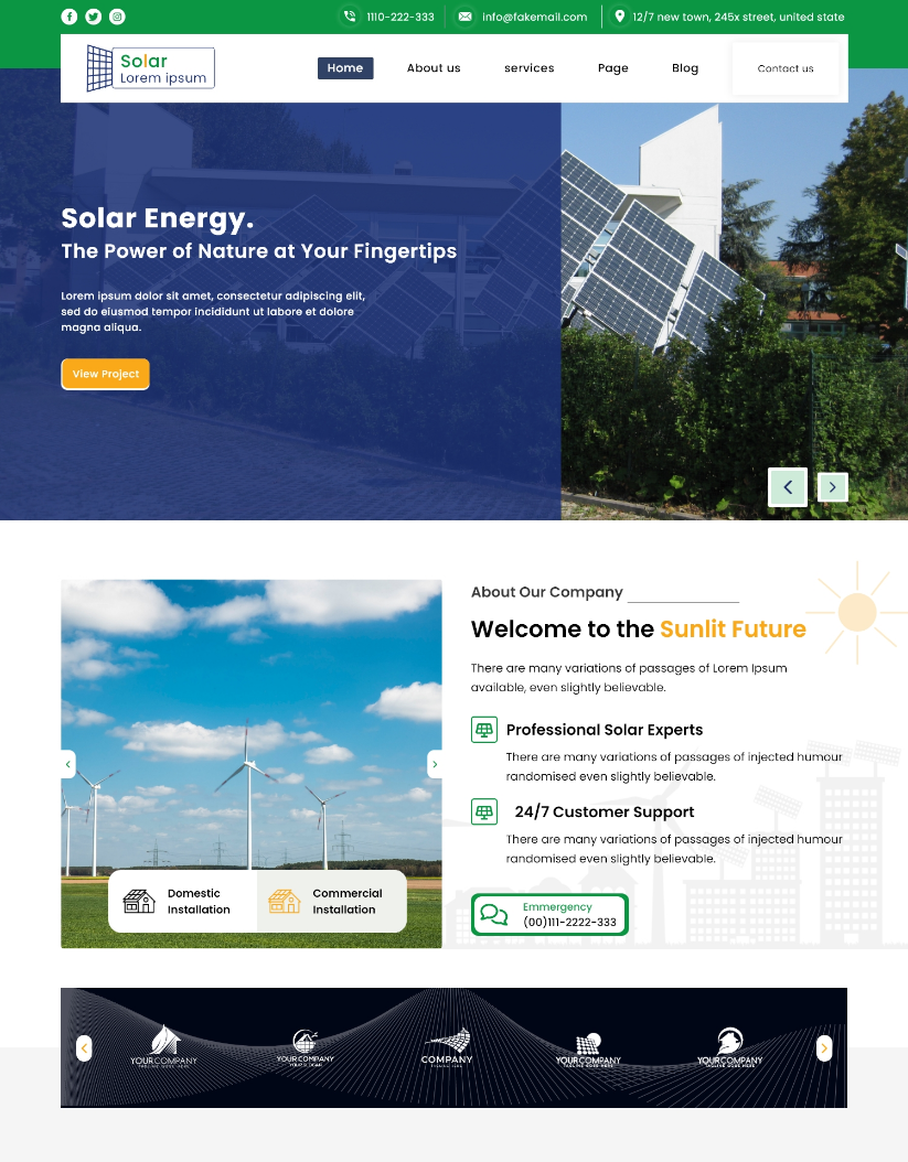 Premium Eco Solar Energy Wordpress Theme