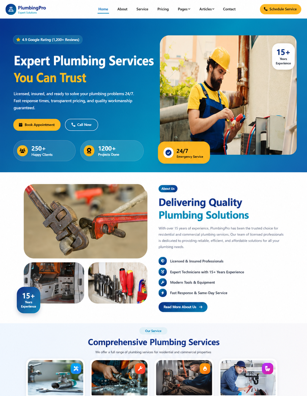 Premium Plumbing Works WordPress theme
