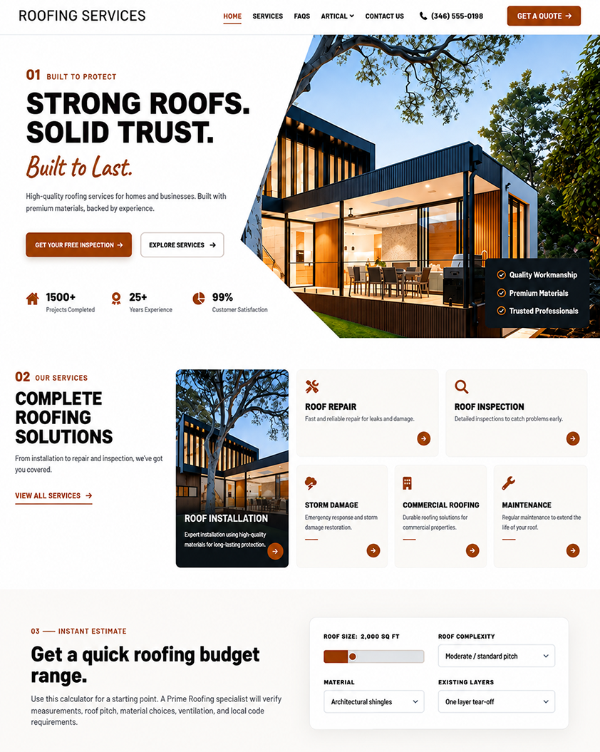 Free Roofing Services Theme