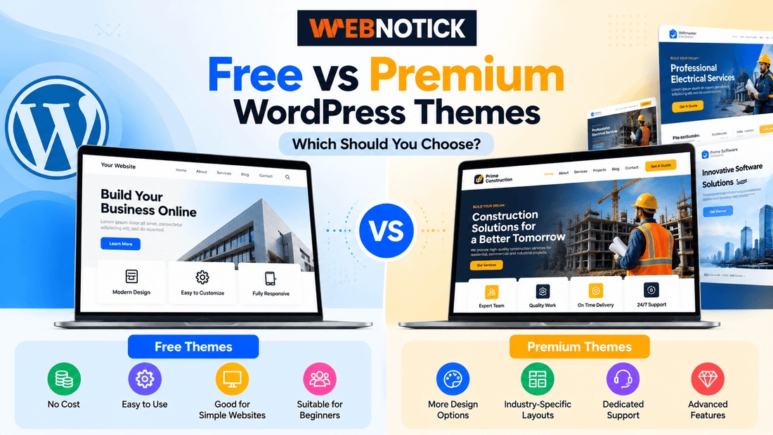 Free vs Premium WordPress Themes: Which Should You Choose? | Webnotick