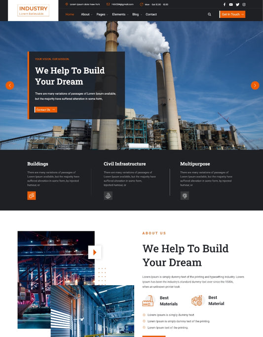 Free Industry Wordpress Theme