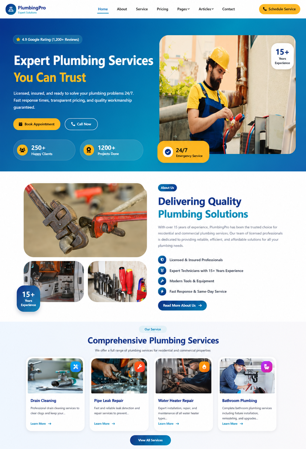 Premium Plumbing Works WordPress theme