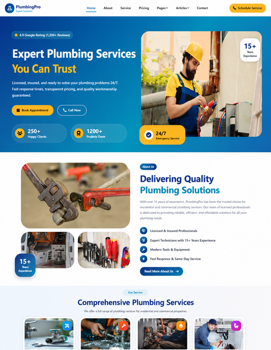 Premium Plumbing Works WordPress theme