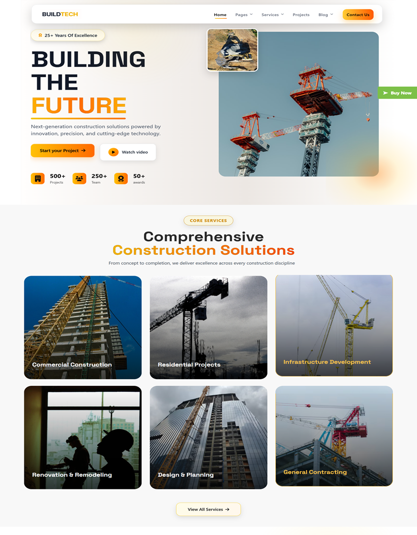 Free Prime Home Construction Wordpress Theme