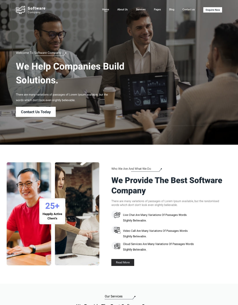 Free Software Company Wordpress Theme – Webnotick Themes