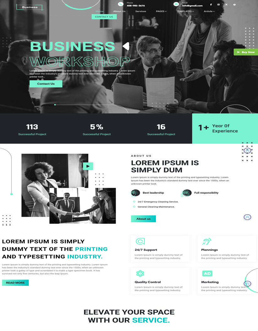 Free Corporate Business Wordpress Theme